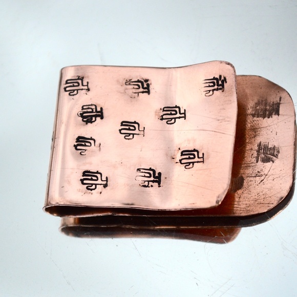Saguaro Cactus Arizona Money Clip Solid Copper Men Gift Usher Southwestern - Picture 7 of 8